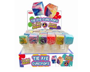 Tie Dye Cube .71 oz. Lollipops - 48 / Box