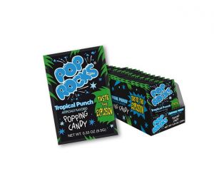 Pop Rock Tropical Punch .33 oz. Popping Candy - 24 / Box