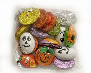 Hand-Packed Halloween Foil-Wrapped Chocolates - 6 / Box
