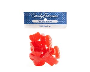 Cherry Jelly Slices Unwrapped 7 Ounce Peg Bags - 6 / Box