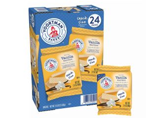 Voortman Bakery Vanilla Waters 57.6 oz. Snack Size Bags - 24 / Case