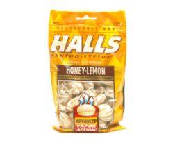 Halls Honey Lemon Cough Drop Bags - 12 / Box