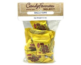 Mallo Cups Fun Size "Select Label" 3.5 oz. Peg Bags  - 6 / Bags | CandyFavorites Exclusive