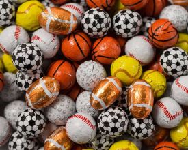 Assorted Foil Wrapped Chocolate Sports Balls - 2 lb.