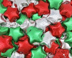 Wrapped Christmas Chocolate Stars Mix - 2 lb.