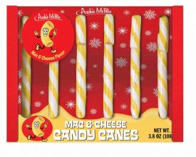 Mac & Cheese Flavored Candy Canes 6 Count Box - 1 Unit