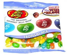 Jelly Belly Jelly Beans Tropical Mix 3.5 oz. Bags - 12 / Case