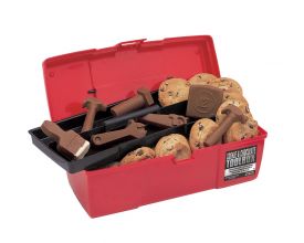 Red Chocolate and Cookie Filled Toolbox - 1 Unit