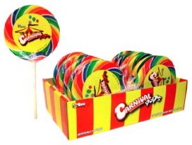 Jumbo Carnival Swirl Lollipops - 12 / Box