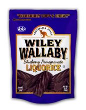 Wiley Wallaby Gourmet Blueberry Pomegranate Licorice Bags - 10 / Case